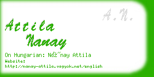 attila nanay business card